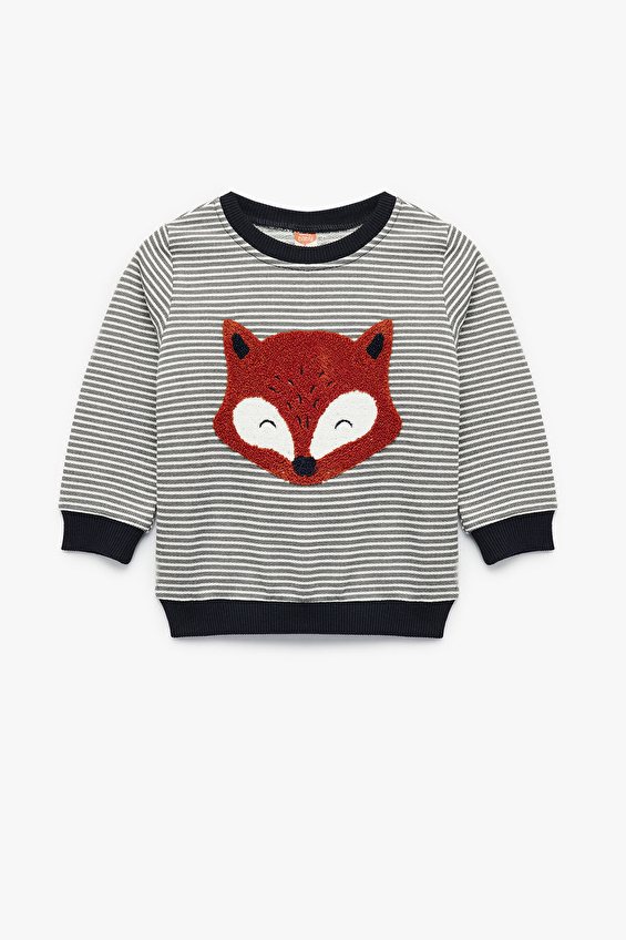 Koton Bebek Sweat 6WMB10083TK Gri Koton Bebek Sweat 6WMB10083TK Gri