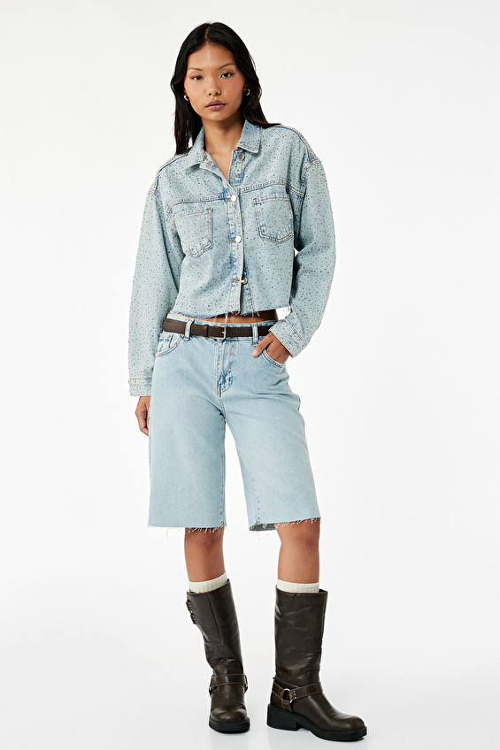 Koton Kadın Ceket 6WAL50002MD Açık ındıgo Koton Kadın Ceket 6WAL50002MD Açık ındıgo