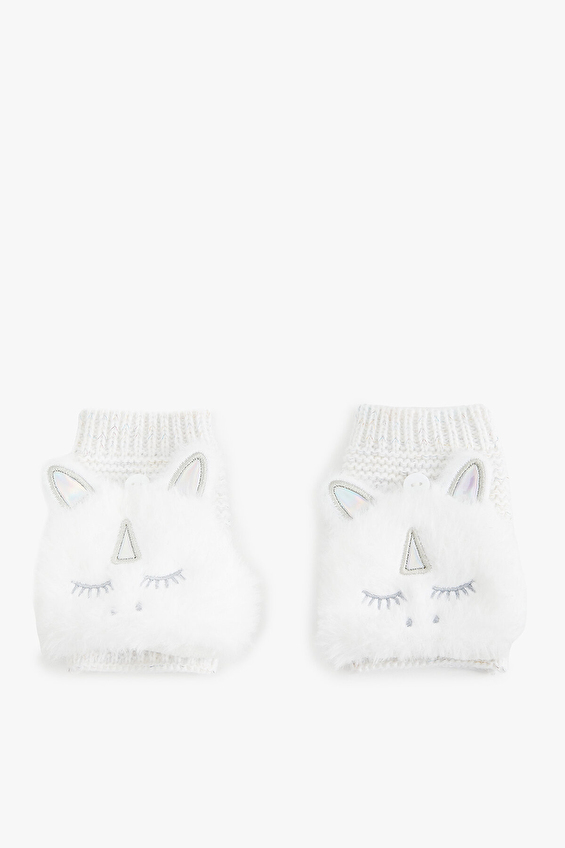 Koton Kız Çocuk Eldiven 6WKG50011AA Ekru Koton Kız Çocuk Eldiven 6WKG50011AA Ekru