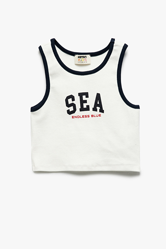 Koton Kız Çocuk Atlet 5SKG30076AK Ekru Koton Kız Çocuk Atlet 5SKG30076AK Ekru