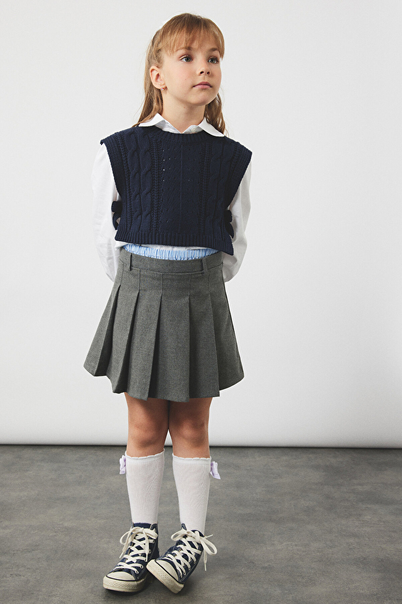 Koton Kız Çocuk Etek 6WKG70016AW Gri Koton Kız Çocuk Etek 6WKG70016AW Gri
