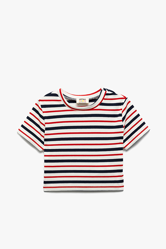 Koton Kız Çocuk Tişört 5SKG10474AK Ekru Koton Kız Çocuk Tişört 5SKG10474AK Ekru