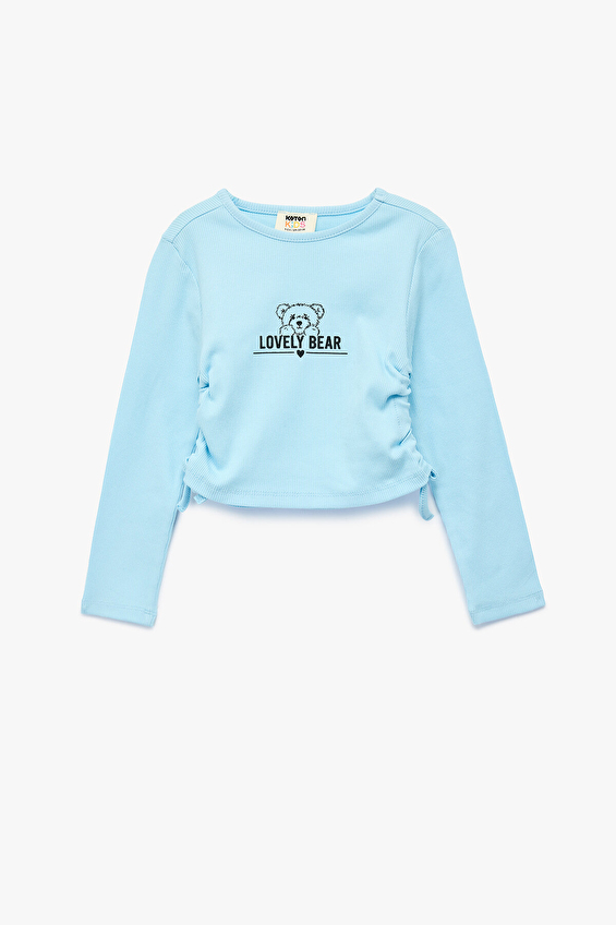 Koton Kız Çocuk Tişört 6WKG10215AK Mavi Koton Kız Çocuk Tişört 6WKG10215AK Mavi