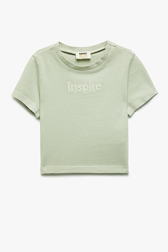 Koton Kız Çocuk Tişört 5SKG10527AK Yeşil Koton Kız Çocuk Tişört 5SKG10527AK Yeşil