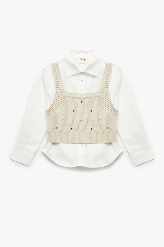 Koton Kız Çocuk Gömlek 6WKG60030AW Koton Kız Çocuk Gömlek 6WKG60030AW