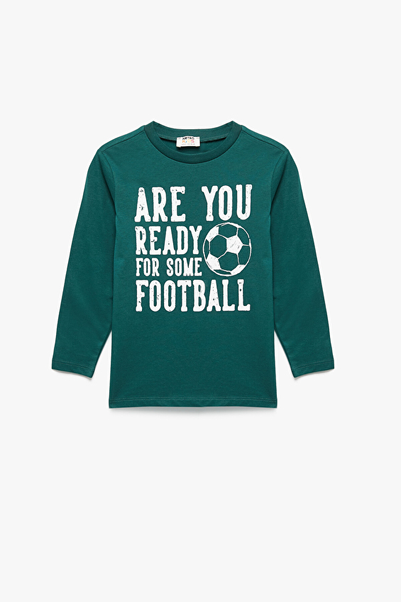 Koton Erkek Çocuk Tişört 6WKB10099TK Yeşil Koton Erkek Çocuk Tişört 6WKB10099TK Yeşil