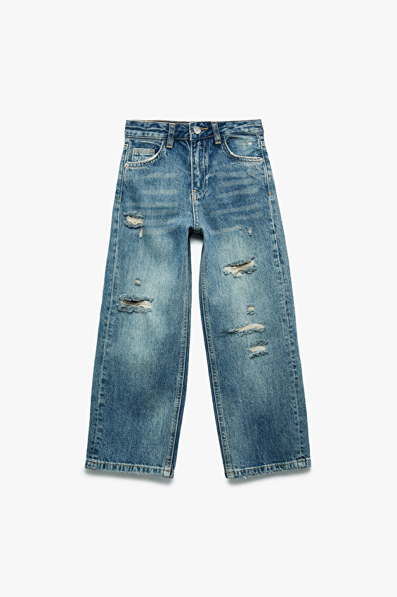 Koton Kız Çocuk Pantolon K 6WKG40041AD Indıgo Koton Kız Çocuk Pantolon K 6WKG40041AD Indıgo