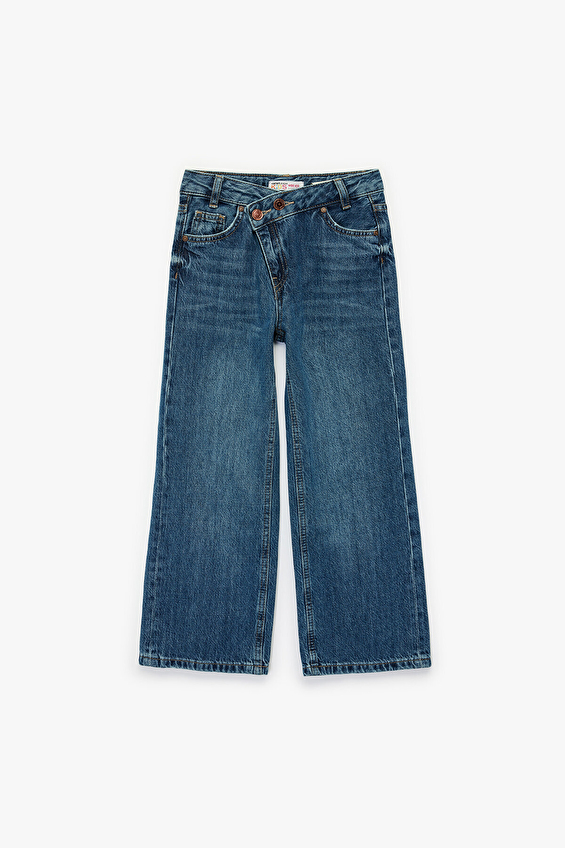 Koton Kız Çocuk Pantolon K 6WKG40046AD Indıgo Koton Kız Çocuk Pantolon K 6WKG40046AD Indıgo