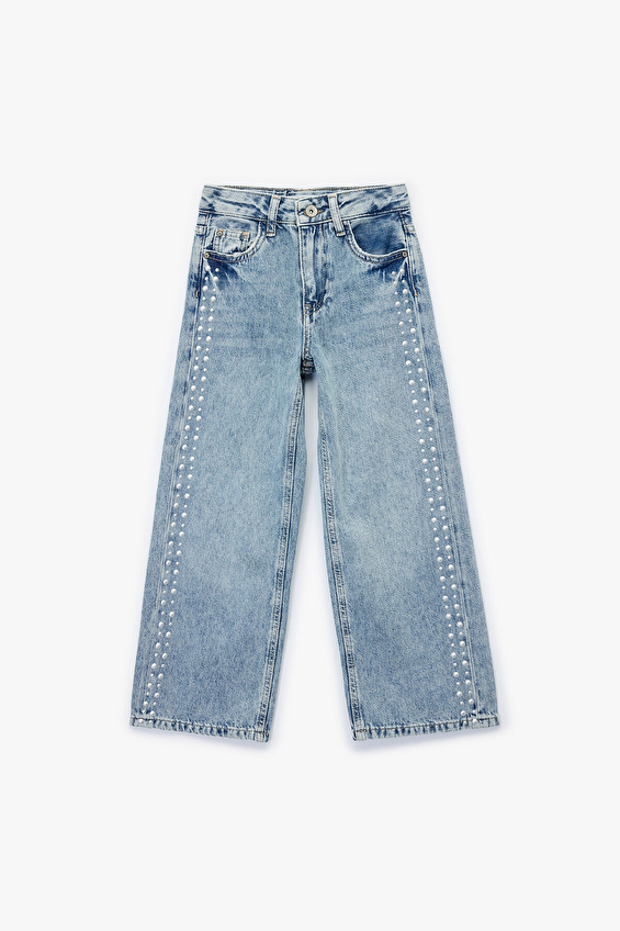 Koton Kız Çocuk Pantolon K 6WKG40067AD Indıgo Koton Kız Çocuk Pantolon K 6WKG40067AD Indıgo