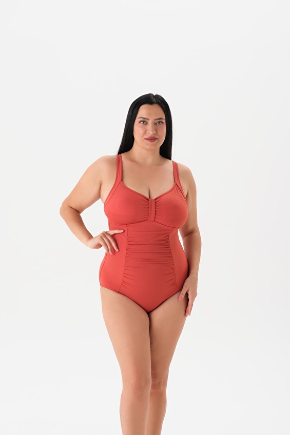 Eros Kadın Kruvaze Mayo 25SW97111EST KRMT Kiremit Eros Kadın Kruvaze Mayo 25SW97111EST KRMT Kiremit