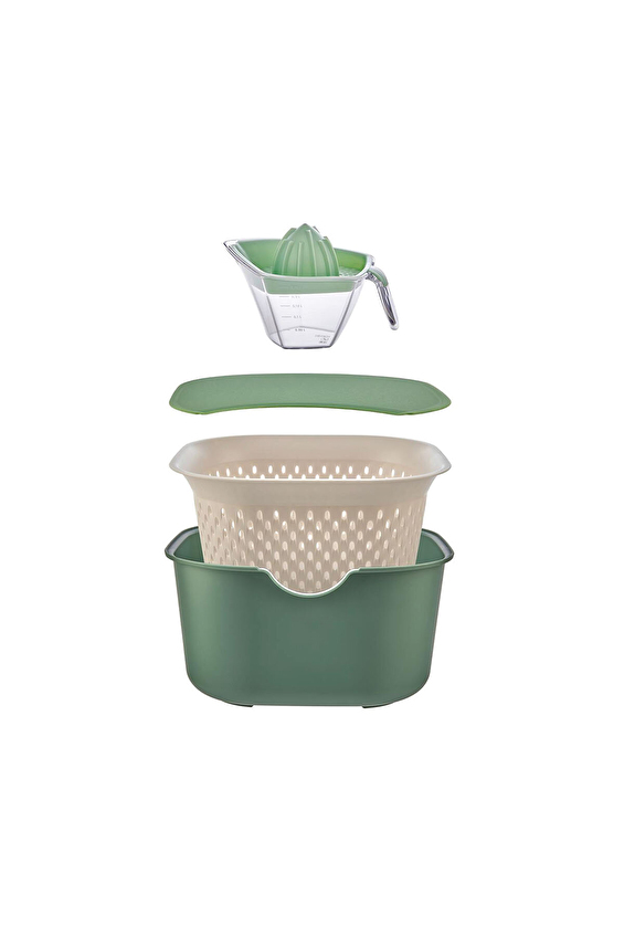Gmax Süzgeçli Set 5 Parça Set Yeşil
