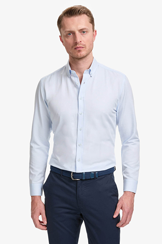 Pierre Cardin Regular Fit Erkek Gömlek PU 10789 Denım Pierre Cardin Regular Fit Erkek Gömlek PU 10789 Denım