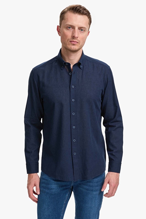 Pierre Cardin Regular Fit Erkek Gömlek PU 10823 Lacivert Pierre Cardin Regular Fit Erkek Gömlek PU 10823 Lacivert