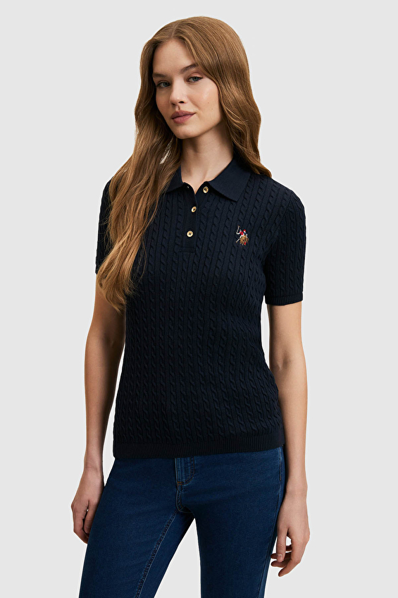 U.S. Polo Assn. Slim Fit Kadın Kazak 9103 VR033 Lacivert U.S. Polo Assn. Slim Fit Kadın Kazak 9103 VR033 Lacivert