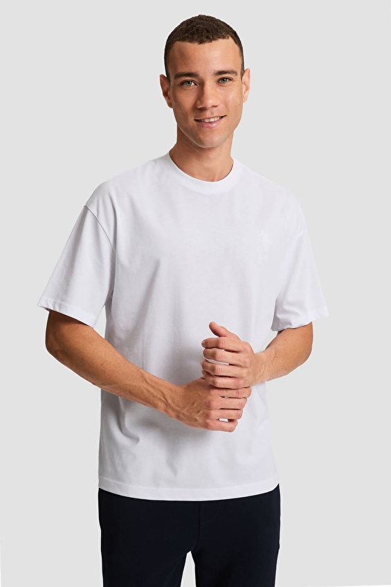 U.S. Polo Assn. Comfort Fit Erkek Tişört PU 11947 Beyaz U.S. Polo Assn. Comfort Fit Erkek Tişört PU 11947 Beyaz