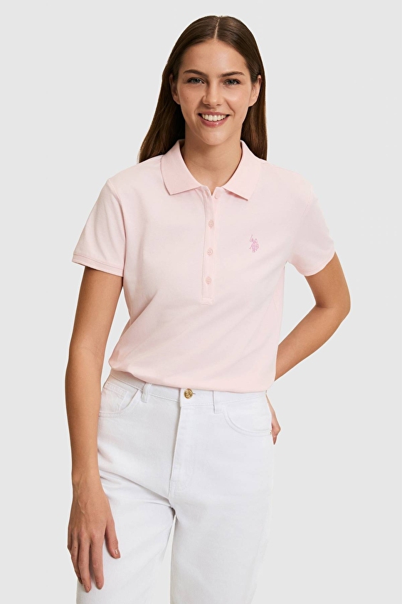 U.S. Polo Assn. Slim Fit Kadın Tişört 8807 VR078 Pembe U.S. Polo Assn. Slim Fit Kadın Tişört 8807 VR078 Pembe