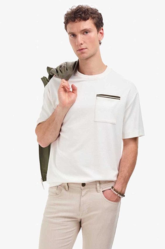 Pierre Cardin Comfort Fit Erkek Tişört PU 9733 Bej Pierre Cardin Comfort Fit Erkek Tişört PU 9733 Bej