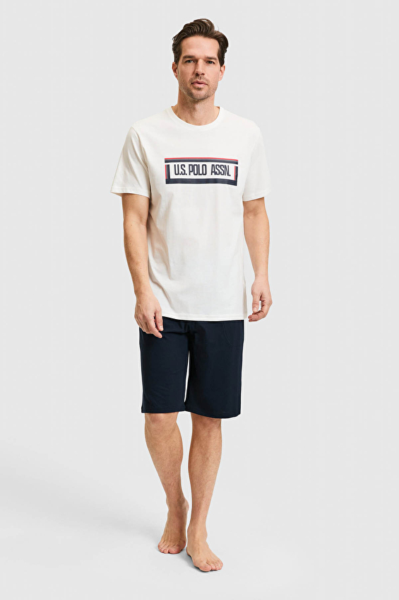 U.S. Polo Assn. Erkek Pijama Takımı 19006 VR013 Beyaz U.S. Polo Assn. Erkek Pijama Takımı 19006 VR013 Beyaz