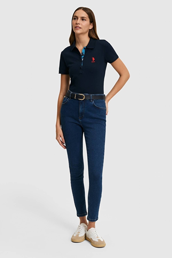 U.S. Polo Assn. Slim Fit Kadın Tişört 8814 VR033 Lacivert U.S. Polo Assn. Slim Fit Kadın Tişört 8814 VR033 Lacivert