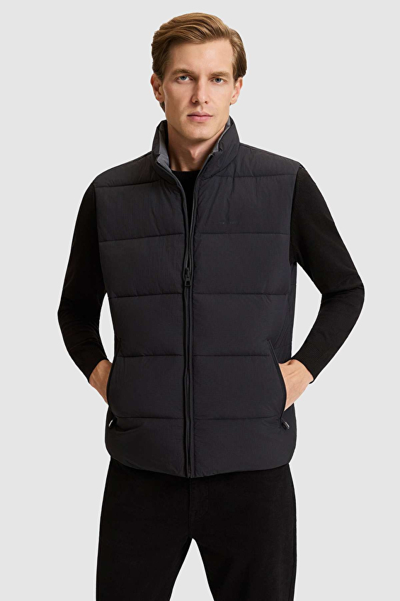 Pierre Cardin Dik Yaka Basic Fit Erkek Mont PU 15971 Antrasit