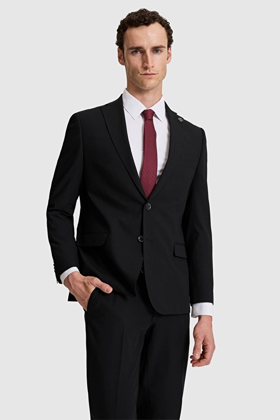 Pierre Cardin Slim Fit Erkek Takım Elbise PU 17645 Siyah Pierre Cardin Slim Fit Erkek Takım Elbise PU 17645 Siyah