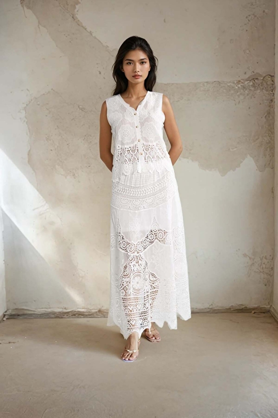 Robin Kadın Etek M38570 Ekru Robin Kadın Etek M38570 Ekru