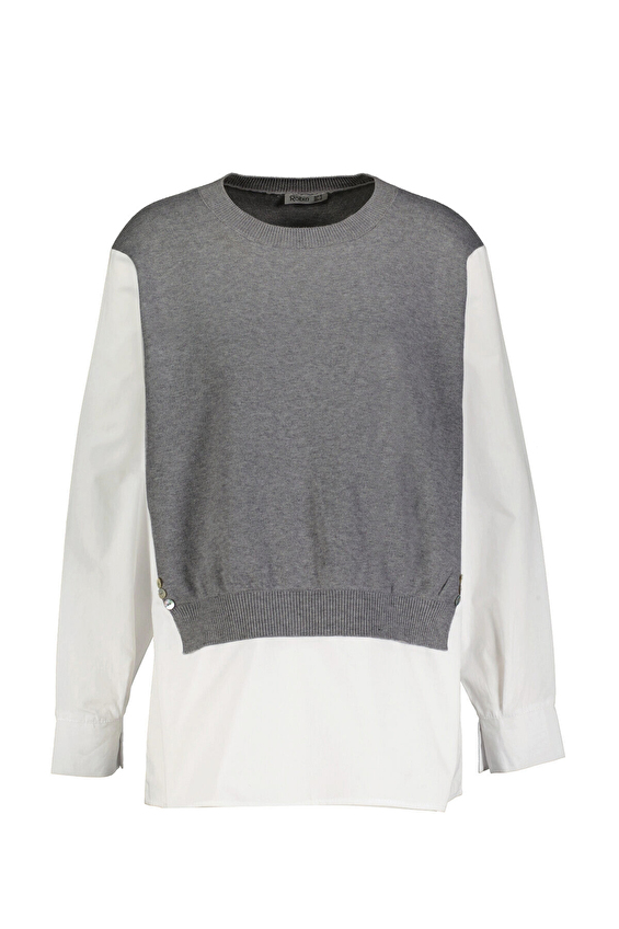 Robin Kadın Triko T95033 Gri Robin Kadın Triko T95033 Gri