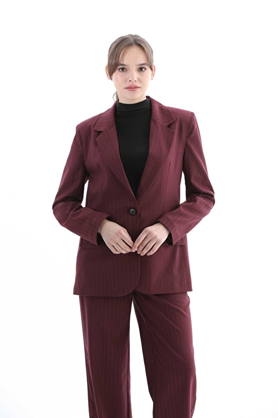 Robin Kadın Pantolonlu Takım D80300 Mürdüm Robin Kadın Pantolonlu Takım D80300 Mürdüm