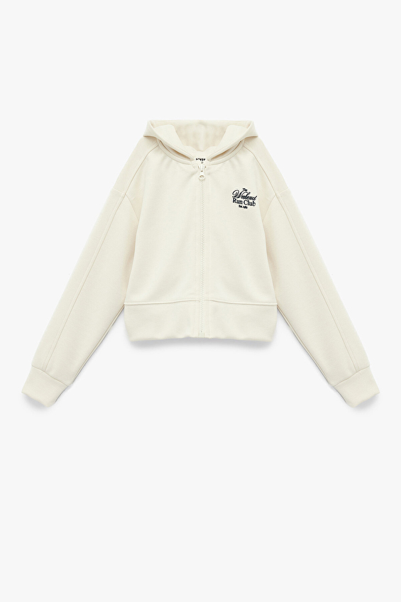 Koton Kız Çocuk Sweat 6WKG10281AK Ekru Koton Kız Çocuk Sweat 6WKG10281AK Ekru