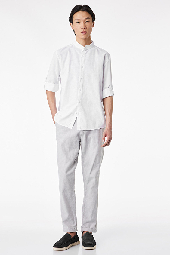 Koton Regular Fit Erkek Gömlek 6SAM60002HW000 Beyaz Koton Regular Fit Erkek Gömlek 6SAM60002HW000 Beyaz