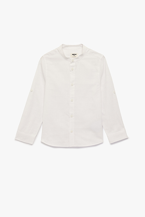 Koton Uzun Kol Erkek Çocuk Gömlek 6SKB60046TW Beyaz Koton Uzun Kol Erkek Çocuk Gömlek 6SKB60046TW Beyaz