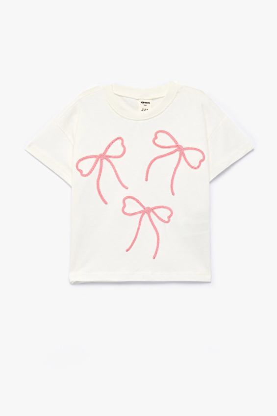 Koton Bebek Tişört 6SMG10033AK Ekru Koton Bebek Tişört 6SMG10033AK Ekru