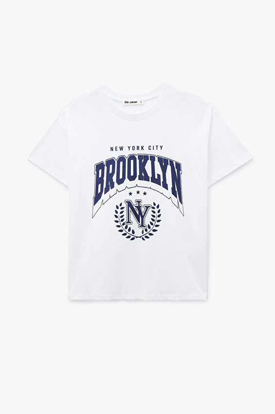 Koton Kadın Tişört 6SAL10001IK Ekru Koton Kadın Tişört 6SAL10001IK Ekru