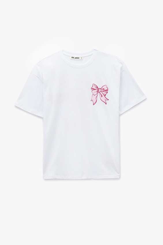 Koton Kadın Tişört 6SAL10046IK Ekru Koton Kadın Tişört 6SAL10046IK Ekru