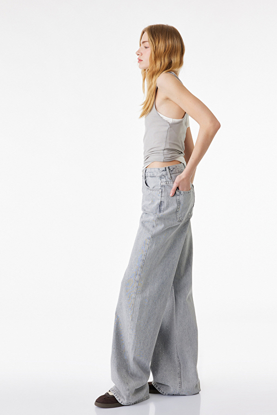 Koton Kadın Pantolon 6SAL40006MD Gri Koton Kadın Pantolon 6SAL40006MD Gri