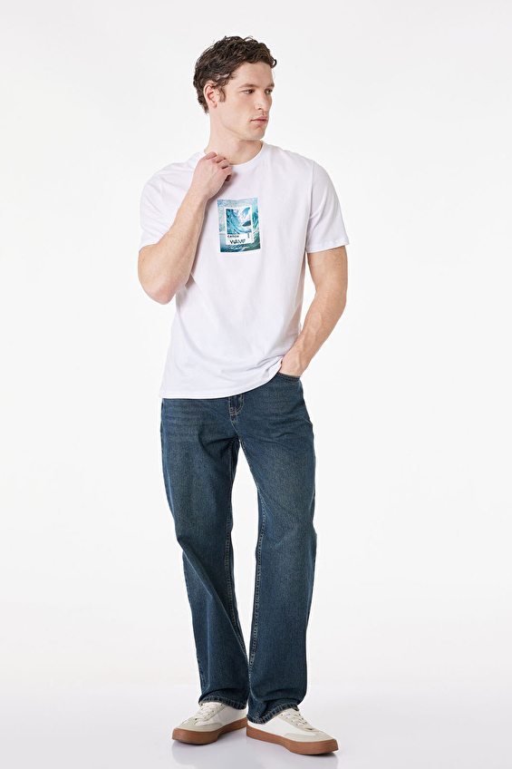 Koton Regular Fit Erkek Tişört 6SAM10009MK Beyaz Koton Regular Fit Erkek Tişört 6SAM10009MK Beyaz