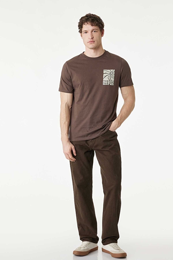 Koton Erkek Tişört 6SAM10016MK Kahve Koton Erkek Tişört 6SAM10016MK Kahve