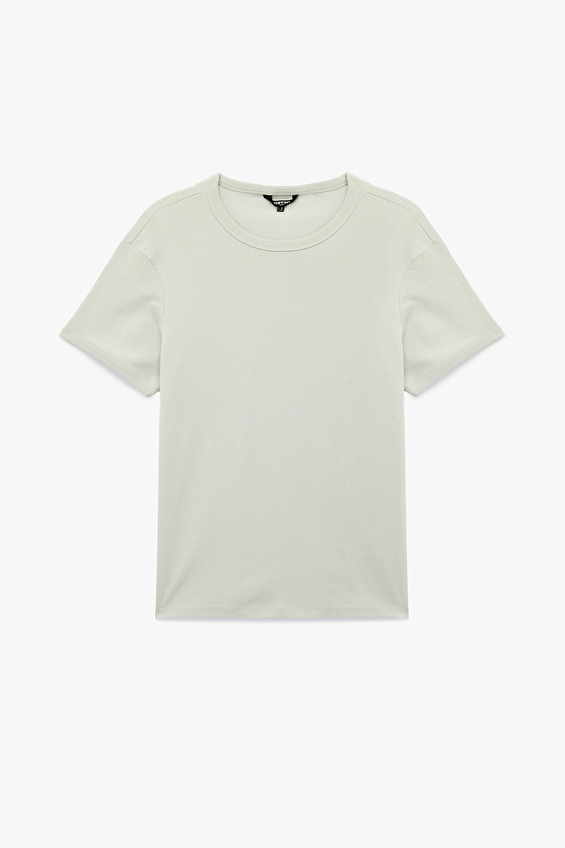 Koton Slim Fit Erkek Tişört 6SAM10027MK Gri Koton Slim Fit Erkek Tişört 6SAM10027MK Gri