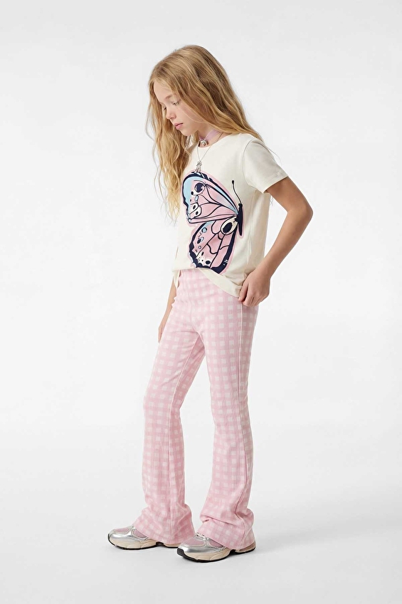 Koton Kız Çocuk Tişört 6SKG10020AK Ekru Koton Kız Çocuk Tişört 6SKG10020AK Ekru