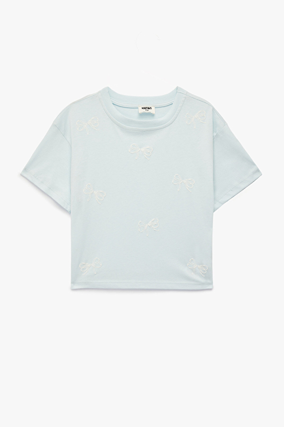 Koton Kız Çocuk Tişört 6SKG10041AK Mavi Koton Kız Çocuk Tişört 6SKG10041AK Mavi