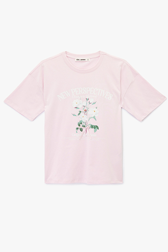 Koton Kadın Tişört 6SAL10106IK Pembe Koton Kadın Tişört 6SAL10106IK Pembe