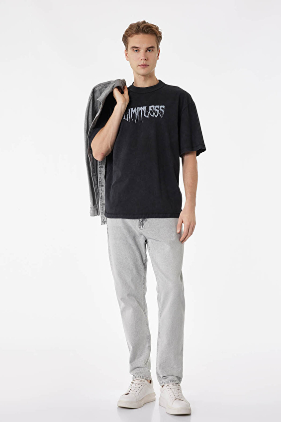Koton Relax Fit Erkek Tişört 6SAM10036MK Siyah Koton Relax Fit Erkek Tişört 6SAM10036MK Siyah
