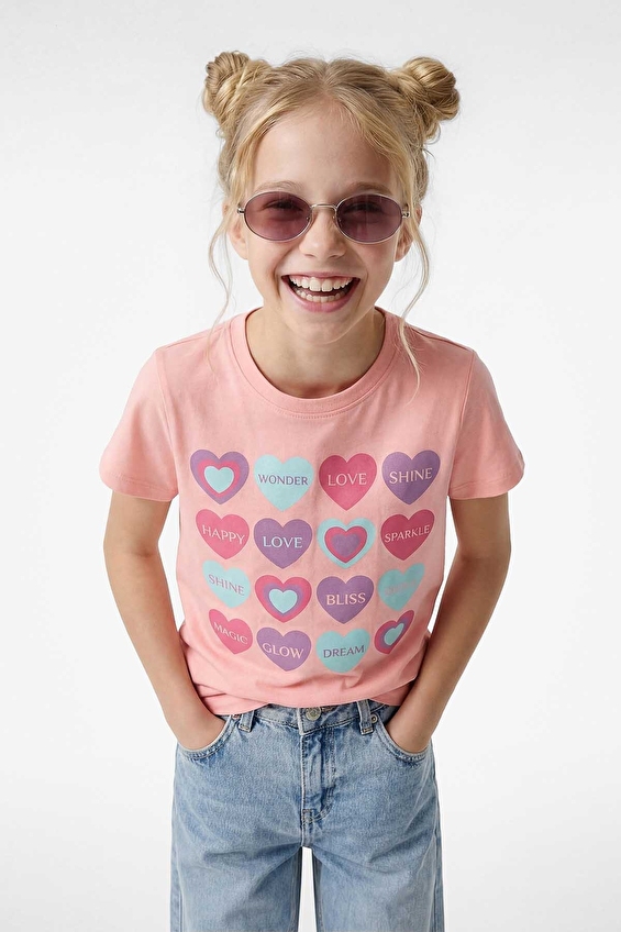 Koton Kız Çocuk Tişört 6SKG10017AK Pembe Koton Kız Çocuk Tişört 6SKG10017AK Pembe