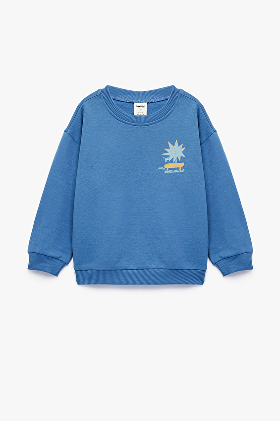 Koton Bebek Sweat 6WMB10245TK Mavi Koton Bebek Sweat 6WMB10245TK Mavi