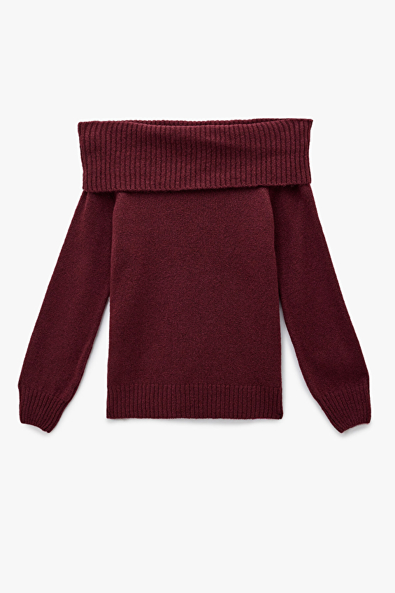 Koton Kadın Kazak 6WAL90183HT Bordo Koton Kadın Kazak 6WAL90183HT Bordo