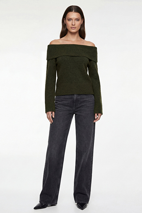 Koton Kadın Kazak 6WAK90418HT Haki Koton Kadın Kazak 6WAK90418HT Haki