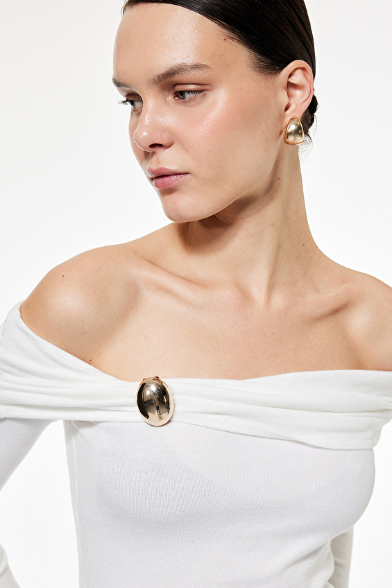 Koton Kadın Kazak 6WAK90438HT Ekru Koton Kadın Kazak 6WAK90438HT Ekru