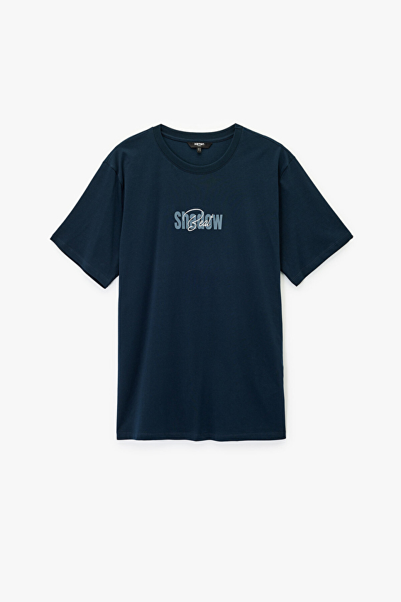 Koton Erkek Tişört 6SAM10101MK Lacivert Koton Erkek Tişört 6SAM10101MK Lacivert