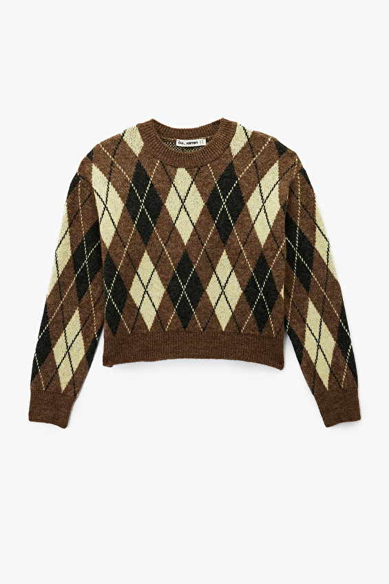 Koton Kadın Kazak 6WAL90190HT Kahverengi Koton Kadın Kazak 6WAL90190HT Kahverengi