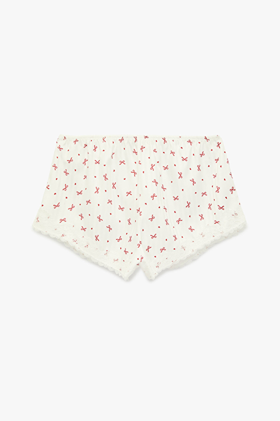 Koton Kadın Şort 6SLK80003MW KRMZ Kırmızı Koton Kadın Şort 6SLK80003MW KRMZ Kırmızı